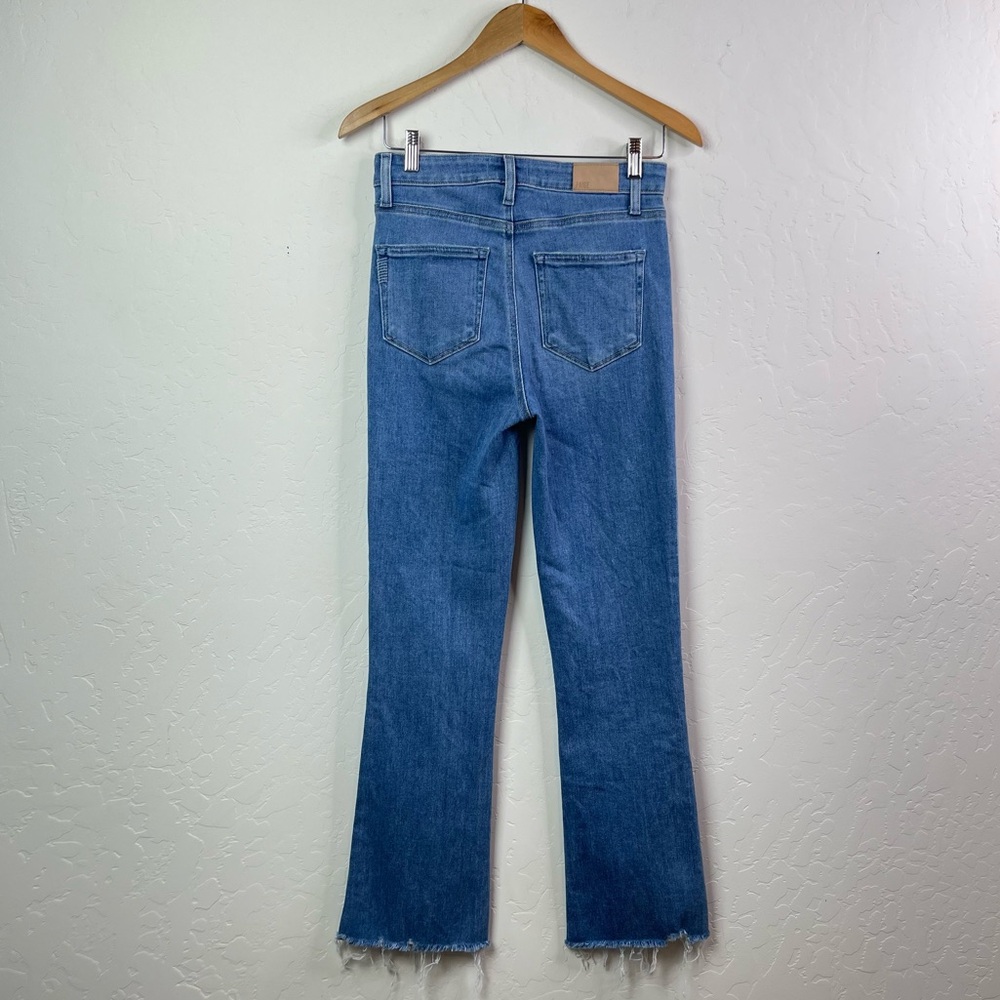Paige Claudine High-Rise Jeans in Darling with Bootcut Flare Siesta Hem Size 26 - Picture 4 of 16